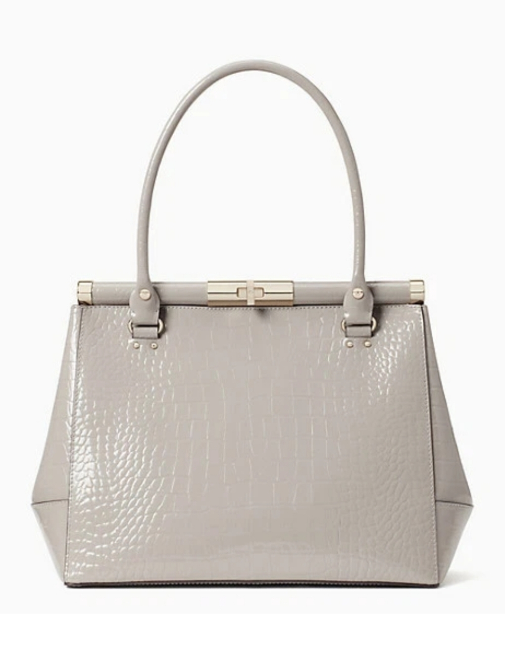 kate spade Knightsbridge Constance satchel Gray Croc-Embossed SatcheL